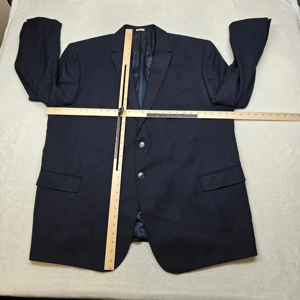Joseph Abboud Sport Coat Mens 52L 52 Navy Blue Birdseye Blazer Exec‎ Fit Wool